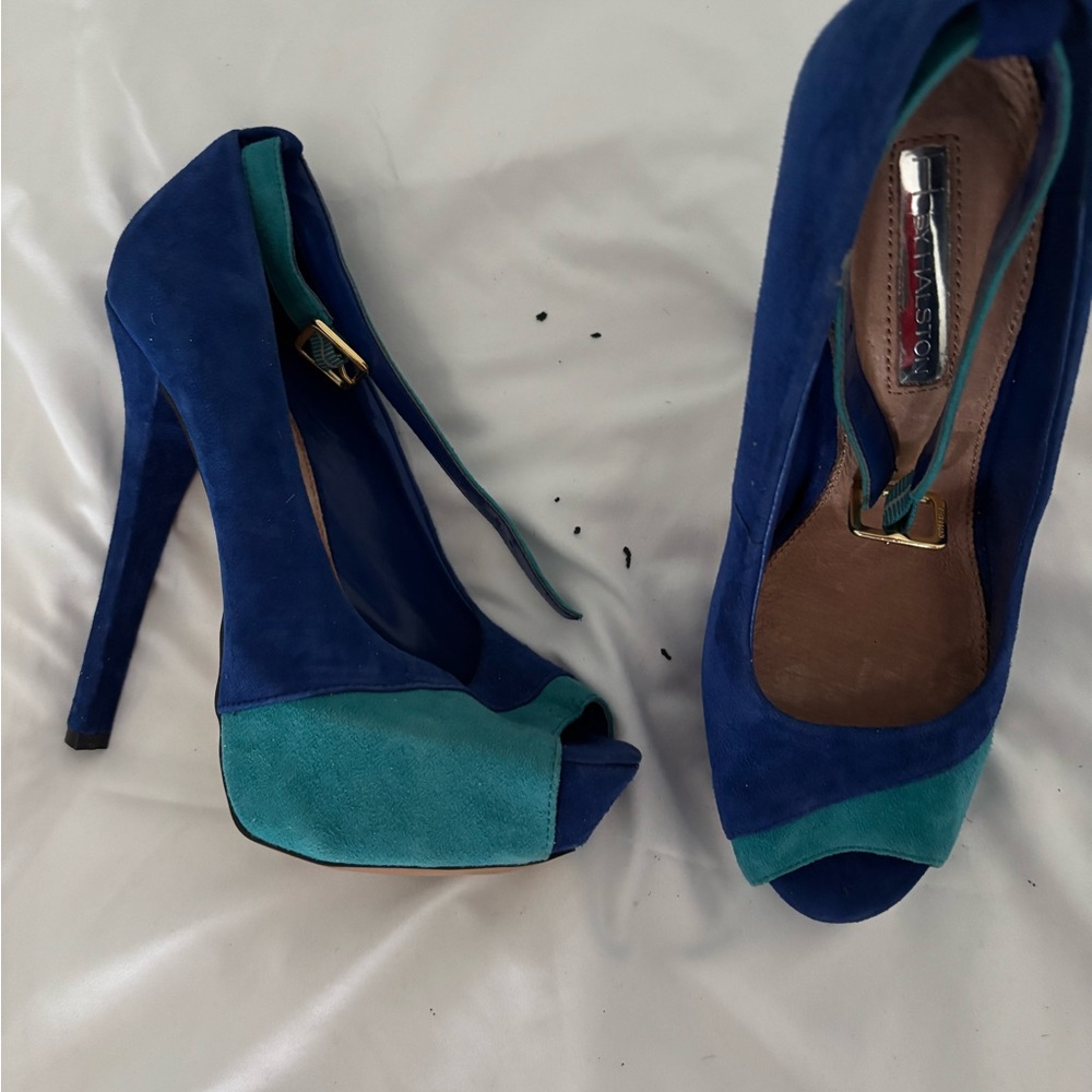 Stylish Blue and Teal Platform Heels